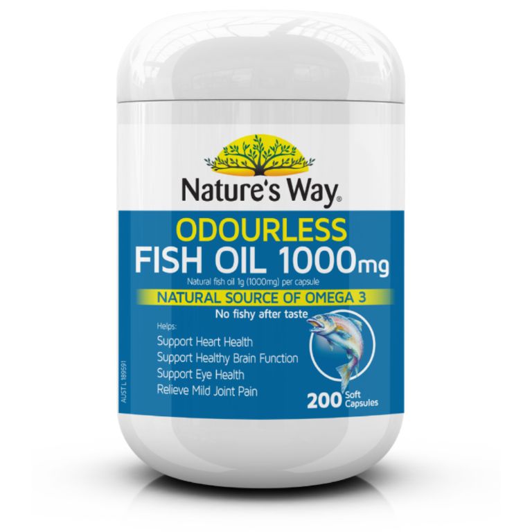 Thuốc bổ mắt Nature’s Way Odourless Fish Oil